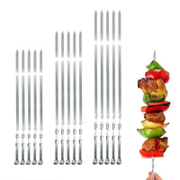 1 x RAW Customer Returns BBQ stainless steel grill skewers for meat and vegetables 10 pieces 60 cm extra strong 2 mm, meat skewers, shashlik skewers, BBQ skewers, skewers, shashlik, kebab, 40 50 60 L cm - RRP €20.16