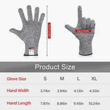 1 x Brand New VBNZBK 2 Pairs Cut Resistant Gloves, Cut Resistant Gloves, Gardening Gloves Children, Food Safety, Class 5 Work Gloves for Outdoor Work Protection M  - RRP €12.99