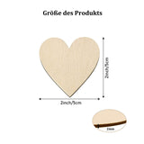 1 x RAW Customer Returns ENLACE wooden hearts for crafts, 50 pieces 5 cm wooden discs wedding decoration, DIY handmade wooden heart decoration, wooden hearts for wedding guest book labeling party table decoration - RRP €8.05