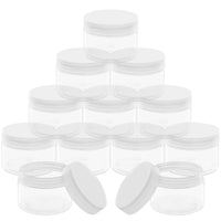 1 x RAW Customer Returns Belle Vous Empty Cosmetic Containers Transparent 12 Pieces - Cosmetic Jars 150ml - Plastic Jar with Round Lid for Makeup, Cream Tins, Nail Design, Powder Jar Empty - Leakproof Airtight - RRP €20.22