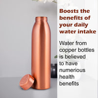 1 x RAW Customer Returns NORMAN JR Copper Water Bottle 1L - Gift Box of 3, Plain, an Ayurvedic vessel made of pure copper - helps you drink more water, with many health benefits - RRP €60.0