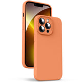 1 x RAW Customer Returns Supdeal Liquid Silicone Case for iPhone 13 Pro Max, Camera Protection Microfiber 3 Layer Protect Liquid Silicone Mobile Phone Case, Ultra Thin and Comfortable to Hold Protective Case, 6.7 Inch, Orange - RRP €16.01