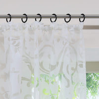 1 x RAW Customer Returns Heichkell voile curtain with ruffle tape transparent curtain with burnout design living room curtain 1PC store WxH 140x245cm white - RRP €31.99