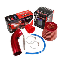 1 x RAW Customer Returns CarBole Sports Air Filter Air Cooling Car Air Inlet Filter Kit Universal Carbon Fiber Air Inlet System with Red Pipe - RRP €37.44