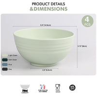 1 x RAW Customer Returns Greentainer Bowl 24 OZ Cereal Bowls Salad Bowls, 4 Pack 710ml Unbreakable Cereal Bowls Fruit Bowl, Soup Bowl for Kids and Adults Lightweight Shatterproof - RRP €19.99