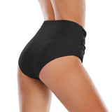 1 x RAW Customer Returns Durio Women s Bikini Bottoms Swimming Trunks High Waist Swimming Shorts Tummy Control Sexy Hot Pants with Pleats High Waist Black 38 Tag Size M  - RRP €21.07