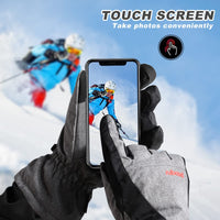 1 x Brand New WTACTFUL Waterproof Ski Gloves Men Women, Touchscreen Snowboard Gloves, Windproof Thermal Winter Gloves, Winter Outdoor Snowmobile Ice Skating Hiking Gloves Gray, S - RRP €15.6