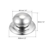 1 x Brand New sourcing map 4pcs Universal Pot Lid Knob Stainless Steel Replacement Knob 58x41x30mm for Pot Lid Cover - RRP €8.05