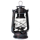 1 x RAW Customer Returns MAGT kerosene lamp oil lamp, 24cm retro petroleum lamp vintage iron glass oil lamps petroleum lantern storm lantern for home decoration - RRP €23.49