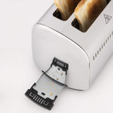 1 x RAW Customer Returns H.KOENIG TOS9 Toaster 2 slices, metal, stainless steel - RRP €34.99