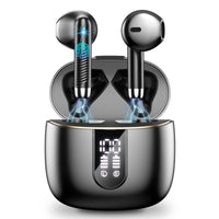 1 x RAW Customer Returns Bluetooth 5.3 Headphones, In Ear Headphones Wireless with 4 Mic, 48H Deep Bass Playtime Wireless Earbud, LED Display, Bluetooth Earbuds with ENC Noise Cancelling, IP7 Waterproof Headphones Sport USB-C - RRP €99.99