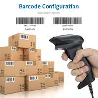 2 x RAW Customer Returns NETUM Handheld Scanner Wired Laser Barcode Scanner 32-bit Decoder 1D with USB Cable NT-M1 - RRP €41.98