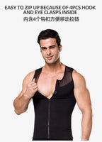 1 x RAW Customer Returns BaronHong Original Zip Up Men s Chest Compression Shirt to Hide Gynecomastia Moobs Black, M  - RRP €23.59