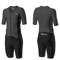 1 x RAW Customer Returns Lo.gas Men s Pro Trisuit Short Sleeve Triathlon Suit for Ironman Races and Triathlon Competitions - High Quality Triathlon Suit for Men Gray L - RRP €66.54