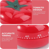 1 x Brand New Qiwenr egg timer, kitchen timer tomato cartoon motif, mechanical countdown, short-term timer in the shape of a tomato, kitchen alarm clock made of high-quality ABS plastic for winding up, acoustic signal after - RRP €6.04