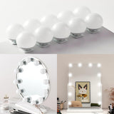 1 x RAW Customer Returns LED mirror dressing table lighting mirror lamps with 3 color dressing table light mirror light Hollywood lights make-up lamp mirror light mirror lighting make-up light for mirror make-up mirror - RRP €12.99