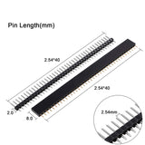 1 x RAW Customer Returns 80pcs Male and Female Pin Header 40 Pin 2.54mm Single Row Straight Pin for Arduino Shield - RRP €12.1