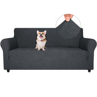 1 x RAW Customer Returns YSTELLAA Sofa Cover 3 Seater, Stretch Sofa Cover, Modern Sofa Cover, Elastic Sofa Cover, Non-Slip Sofa Cover, Couch Cover With Armrests, Prevent Pets from Scratching, Dark Gray - RRP €35.69