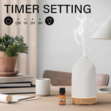 1 x RAW Customer Returns SALUBRITO Ceramic Aroma Diffuser, White Diffuser for Essential Oils, Ultrasonic Humidifier Fragrance Oil Diffuser, Aromatherapy Diffuser for Fragrance Oils, BPA Free and Automatic Shut-Off - RRP €32.99