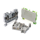 1 x RAW Customer Returns 20 pieces UK 2.5B DIN rail terminal blocks for pluggable quick wiring, SRJQXH terminal block DIN rail, with 20cm DIN rail and earthing terminal, spring clamped wire clamp not loose - RRP €18.14