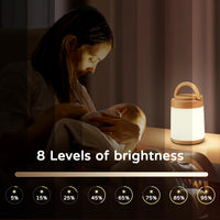 1 x RAW Customer Returns One Fire Bedside Lamp Touch Dimmable, 10 Colors 8 Brightness Night Light Children, Rechargeable Night Light Battery, Night Lamp Children s Room Baby Room with Remote Control - RRP €17.99