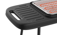 1 x RAW Customer Returns Electric standing barbecue with stainless steel grill, foldable, intensity regulator, easy cleaning - RRP €35.6