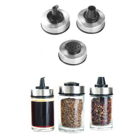 1 x RAW Customer Returns Mlici Spice Jars Set with Turntable Stand Glass Spice Jars 100ml - Spice Organizer - Set of 6 Spice Jars - Spice Shakers - Spice Organizer for Oil, Vinegar, Pepper, Salt, Paprika - RRP €22.18