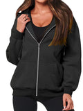 1 x RAW Customer Returns MUMZUGI women s sweat jacket hoodie jackets hooded sweater casual hooded jacket, N-black XL - RRP €35.95