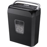 1 x RAW Customer Returns Bonsaii 6-Sheet Paper Shredder, Cross Cut, Paper Shredder with DIN-P4 Security Level for Home and Office, 13L Trash Can and Portable Handle C237-B  - RRP €30.24