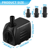 1 x RAW Customer Returns Mini water pump 25W 1800L H submersible pump pond pump fountain pump aquarium pump with 4 suction cups, maximum spray height 2M, 220V, 50HZ for pond fountain aquarium garden - RRP €19.0