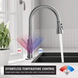 7 x Brand New kitchen faucet with shower stainless steel extendable 360 rotatable - with 60CM hot and cold hose - high pressure single-lever sink mixer tap silver  - RRP €232.82