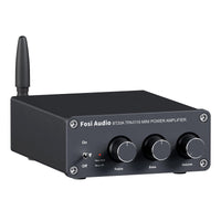 1 x RAW Customer Returns Fosi Audio BT20A Bluetooth Amplifier, 200W Mini Hifi Amplifier with TPA3116 Amp Chip, Bass and Treble Control, Stereo Amplifier Class D 2.0 Channel - RRP €89.99