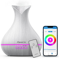 1 x RAW Customer Returns WiFi Essential Oil Diffuser, Maxcio Ultrasonic Humidifier with Remote Control Compatible with Alexa and Google Home, Aromatherapy Diffuser with Timer 2 Mist Modes, for Home, Baby - RRP €58.99