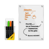 1 x RAW Customer Returns PREVIS A4 Transparent Magnetic Fridge Whiteboard with 4 Premium Markers - Methacrylate Fridge Whiteboard Perfect for Kitchen, Tasks, Notes, Menu and Calendar - RRP €24.9