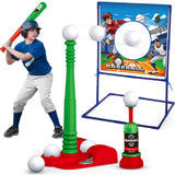 2 x Brand New VATOS T Ball Sets for Kids 3-5, Children Teeball Toy Sets with Adjustable Height Baseball Target Fixed Ejection Baseball Batting Tee 6pcs Baseballs, Outdoor Toys Gifts for Boys 3-12 - RRP €80.66