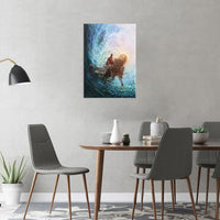 1 x RAW Customer Returns ZHONGYUTONG Jesus Canvas Art Print The Hand of God Wall Pictures Christ Religion Paintings Modern Wall Decoration for Home Living Room Bedroom 40x60cm, Framed  - RRP €37.0