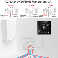 1 x RAW Customer Returns KETOTEK Thermostat underfloor heating water WiFi 3A 230V, smart room thermostat underfloor heating water WiFi digital flush-mounted compatible with Alexa, Tuya Smart Life APP control - RRP €55.45