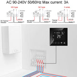 1 x RAW Customer Returns KETOTEK Thermostat underfloor heating water WiFi 3A 230V, smart room thermostat underfloor heating water WiFi digital flush-mounted compatible with Alexa, Tuya Smart Life APP control - RRP €55.45