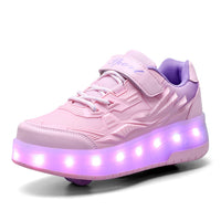 1 x RAW Customer Returns Boy Girl Shoes Children s Shoes with Wheels LED Luminous Shoes Outdoor Sports Shoes Flashing Shoes Skateboard Shoes Sneakers Gift for Birthday, Party, Christmas - RRP €52.99