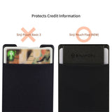 1 x RAW Customer Returns Sinjimoru mobile phone card holder for credit cards and cash, slim wallet smartphone card holder for sticking on ID card holder for iPhone and Android. Sinji Pouch Flap Black - RRP €23.99