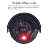 1 x RAW Customer Returns TIMESETL 2 Pack Dummy CCTV Camera with Red Flashing LED Fake Security Camera - Black - RRP €19.58