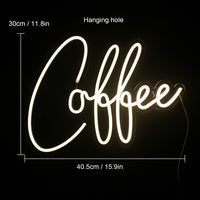 1 x RAW Customer Returns Wanxing Coffee Neon Sign - Coffee Neon Sign Letters Led Neon Sign Cafe Neon Light for Wall Cafe Decor, Neon Light for Bar, Cub, Coffee House, Restaurant, Room Decoration Warm White  - RRP €36.68