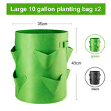 7 x Brand New Homealexa Plant Bag, Plant Bag Plant Bag 40L 10 Gallons with Handles, Durable Breathable Bag Vegetable Grow Bag, Pack of 2 Strawberry 2  - RRP €84.7