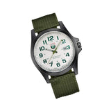 1 x RAW Customer Returns Hemobllo Sporty Men s Wrist Watch Quartz Calendar Watch Quartz Nylon Braided Men s Gift for Men Military Green Band 4 21 cm Green Army Green  - RRP €52.8