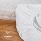 1 x RAW Customer Returns Blumtal fitted sheet 90x200cm 2-pack - fitted sheet microfiber - Oekotext certified bed sheet 90x200cm 2-pack - fitted sheet 90x200cm - duvet cover 90x200cm sheet 90x200cm white - sheet - RRP €19.2