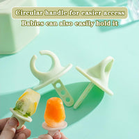 10 x Brand New BOOSHMall ice cream molds for children, 6 ice cream molds, small ice cream molds, popsicle molds, ice cream molds bpa free, ice lolly molds, for children and adults, ice cream molds, DIY popsicle, green - RRP €88.4