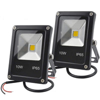 1 x RAW Customer Returns GLW 12V DC LED Floodlight, 10W Mini IP65 Outdoor Waterproof Work Light, 900lm, 3000K, Warm White Safety Light, 80W Halogen Bulb, 2-Piece NO Plug - RRP €23.59