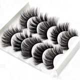 1 x RAW Customer Returns False Eyelashes Elocoise 5 Pairs 3D Eyelashes Reusable Long Handmade Artificial Eyelashes for Eye Makeup 3D-55  - RRP €6.04