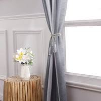 1 x RAW Customer Returns MIULEE Modern Living Room Curtains with White and Gray Stripes, Beautiful Youth Bedroom Curtains with Eyelets, Translucent Curtains for Bedroom Windows, Living Room Curtains 2 Pieces, 2X W140xL225CM - RRP €24.58