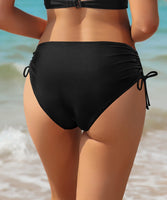 1 x RAW Customer Returns SHEKINI Women s Black Bikini Bottoms Full Coverage Swimwear Mid Waist Swimsuit Bottoms Ruched Swimsuit for Women L, Black  - RRP €28.22